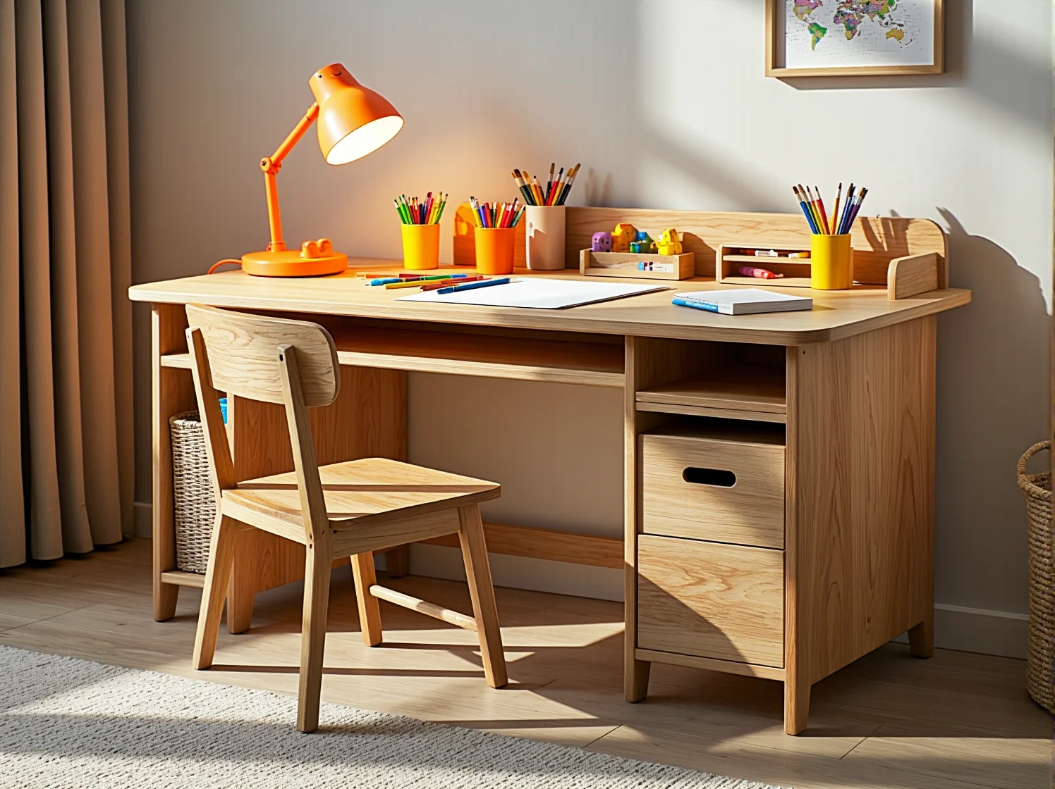 Ekologiczne meble dziecięce wykonane z naturalnego drewna sosnowego.