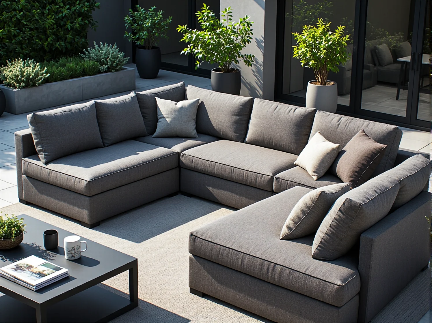 Funkcjonalne meble ogrodowe modułowe idealne do relaksu na świeżym powietrzu.