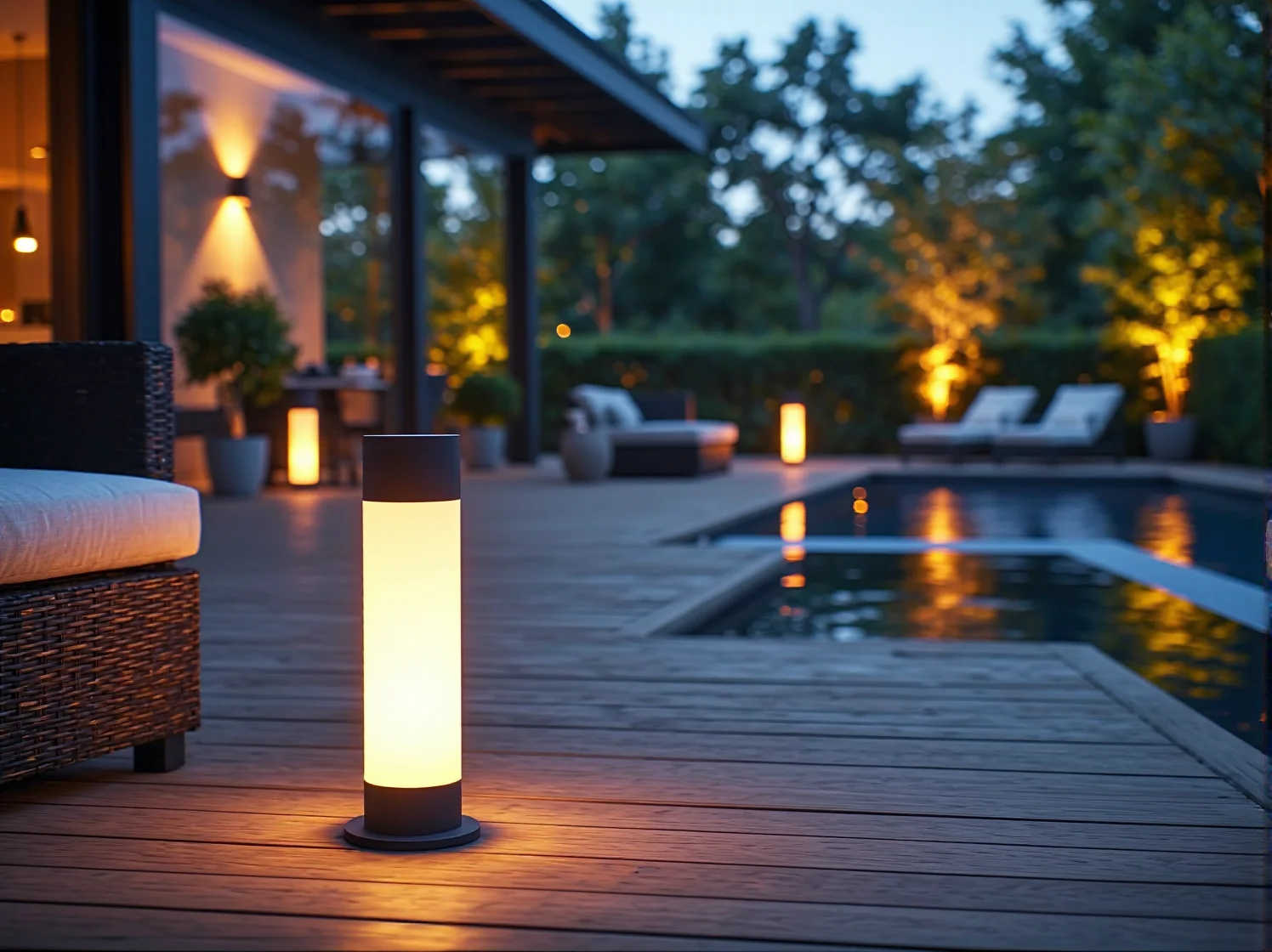 Hermetyczne oprawy LED tarasowe odporne na wilgoć i trudne warunki.