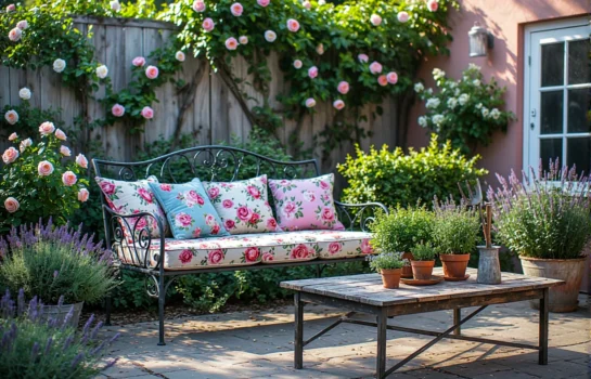 Kuta ławka ogrodowa vintage czarne żelazo z ozdobnymi zawijasami