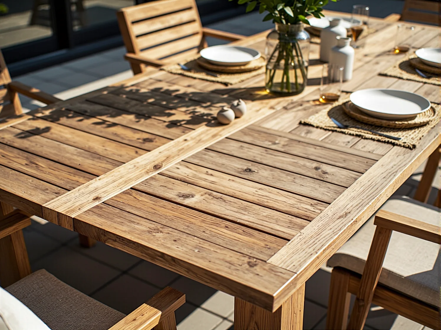 Zestaw mebli tarasowych z certyfikowanego drewna zrównoważonego FSC