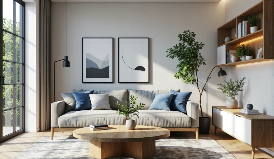 Czarna lampa wisząca minimalistyczna idealna do małych wnętrz