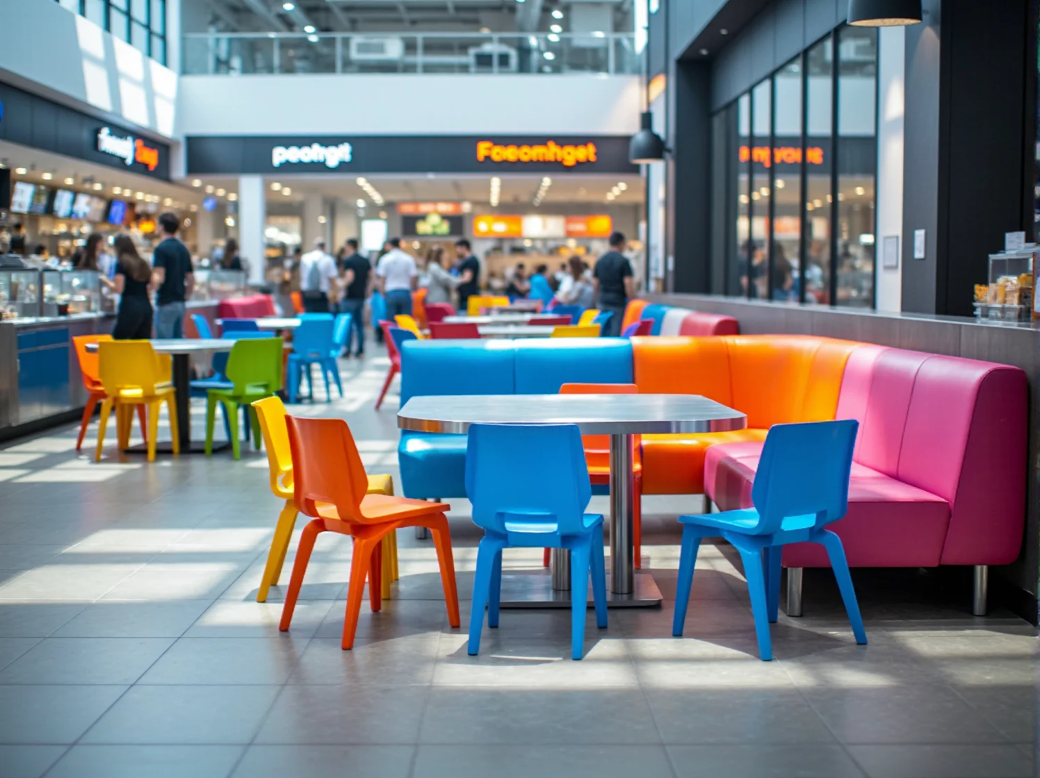 Stolik kawiarniany z wytrzymałym blatem z laminatu HPL i betonową podstawą.