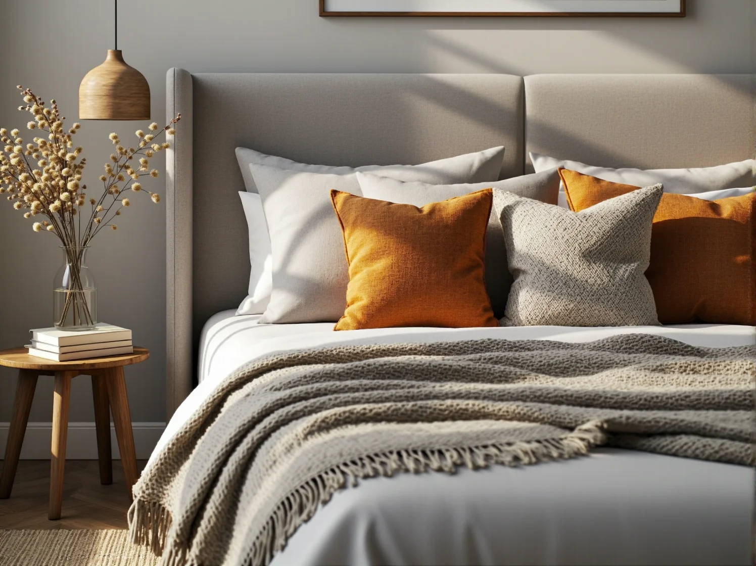 Szafa na wymiar dopasowana do głębokiej wnęki w sypialni, maksymalizująca miejsce do przechowywania.