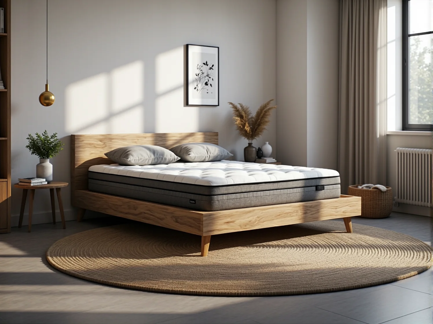 Nowoczesny materac hybrydowy dopasowany do sylwetki dziecka dla lepszej regeneracji.