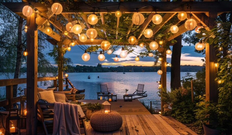 Jakie lampy ogrodowe najlepiej sprawdzą się w przestrzeniach otwartych na widok jeziora