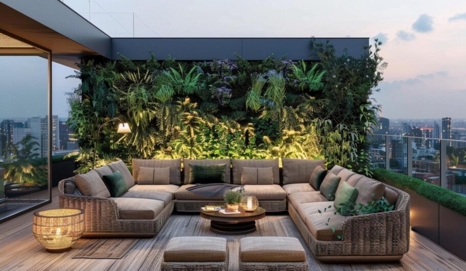 10 inspiracji na ogrody z meblami w stylu eco-friendly z rattanu