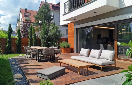 10 inspiracji na urządzenie tarasu z meblami tapicerowanymi odpornymi na wilgoć